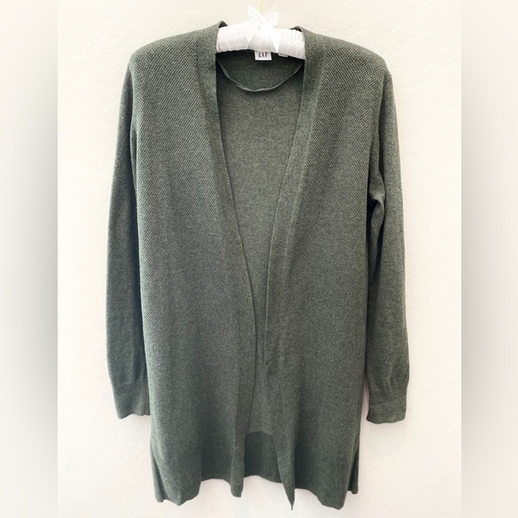GAP | Green Long Knit Casual Oversized Open Cardigan | XS - Picture 1 of 6